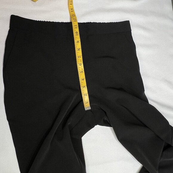 Eileen Fisher Pull On Tapered Ankle Pants Black Sz M Elastic Waist Lightweight - Picture 6 of 12